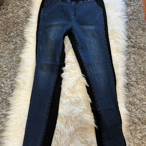 Black & denim jeans